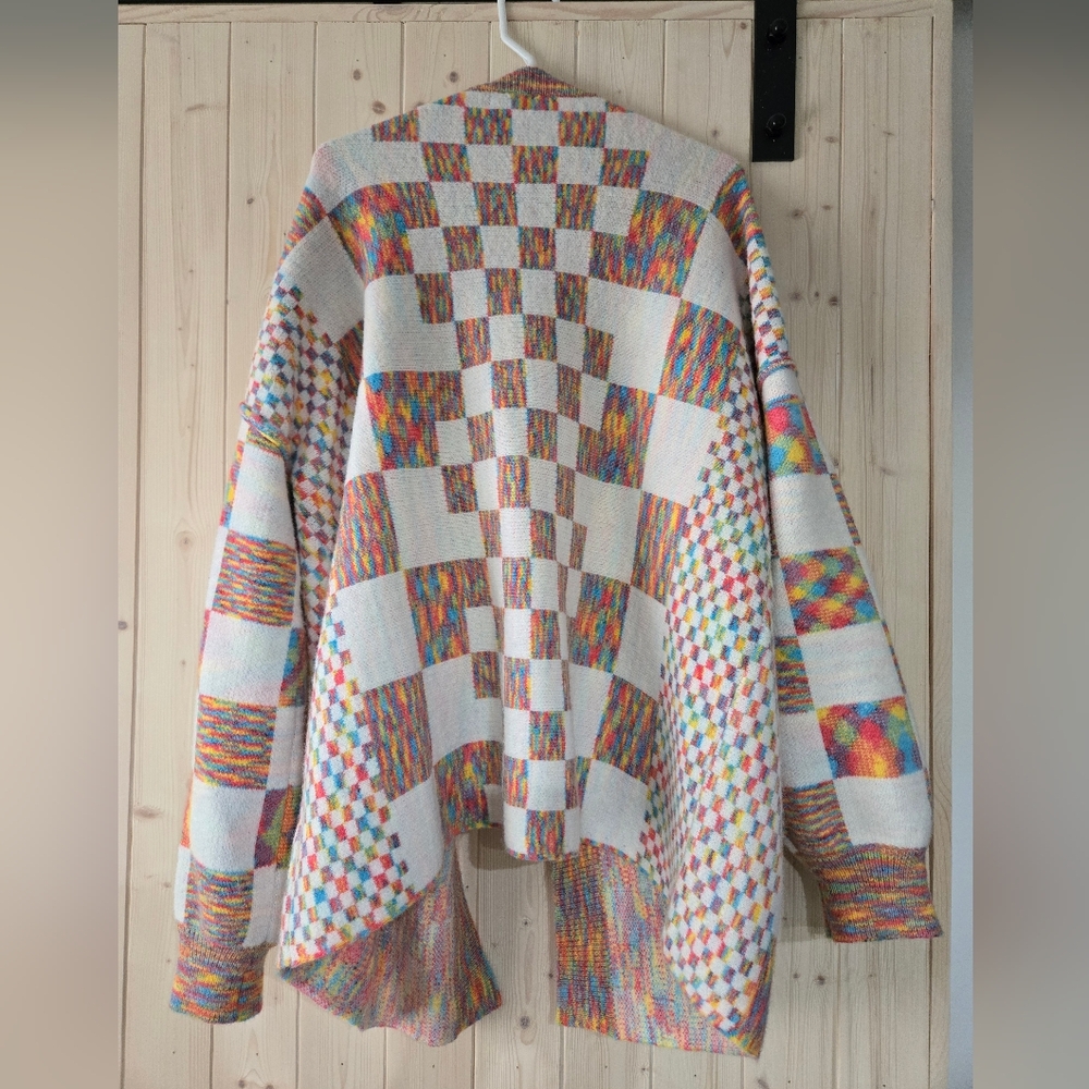 Anniewear Checkered Cardigan Sweater - Picture 2 of 5